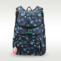 Australia Smiggle hot-selling original boy backpack shoulder bag black planet large capacity school bag 18 inche 10-15 years old