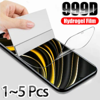 1~5 Pcs Hydrogel Film for Poco-M3 Screen Protector Pocophone X3 NFC Xiaomi Poco M 3 Pro Protective Film Poco F3 Xiaomi Poco M3