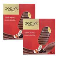 【GODIVA】焦糖蘋果牛奶巧克力雪糕x2組(72g*6入/組)