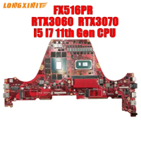 FX516PR Mainboard For ASUS TUF Dash F15 FX516PR-HN002T i5-11300H l i7-11370H CPU Laptop Motherboard 8GB 16GB RAM RTX3070 RTX3060