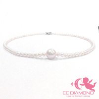 【CC Diamond】品質白珍珠項鍊(純天然珍珠)