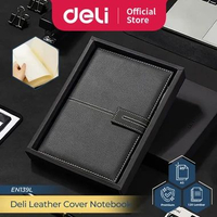 Deli Leather Cover Notebook Gift Set / Set Hadiah Buku Catatan / Agenda Sampul Kulit A5 120 Lembar P