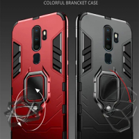 Shockproof Armor Case for OPPO A9 A5 2020 Find X2 Reno3 Pro 2Z F11 Stand Holder Car Ring Back Cover for Realme6 X2 Pro