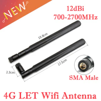 4G Antenna 12dbi for 4G LTE Router External Antenna SMA Male Paddle Antenna wi-fi for WCDMA.LET、DUT、4G、GSM、GPRS