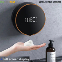 ECHOME Soap Dispensers Wall Mount Touchless USB Charging LED Temperature Display Household Automatic Sensor Hand Washing Machine