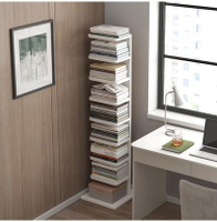 隱形書架落地靠牆客廳置物架簡易網紅書櫃牆角學生小型書本收納架