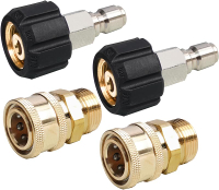 Hourleey Pressure Washer Quick Connect Fittings M22 14mm to 3/8 Inch Quick Connector Power Washer Ad