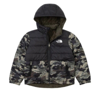 【The North Face】童 迷彩防潑水雙面穿保暖連帽鋪棉外套/機能性運動衫(7WOX-94V 迷彩)