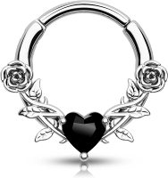 CM Crareesi Mania Rose Septum Rings 16G Septum Piercing Jewelry 316L Stainless Steel Daith Earrings 