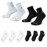 Nike 襪子 Jordan 中筒襪 3入組 白/黑【運動世界】DX9655-100/DX9655-010