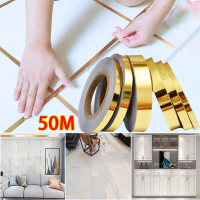 50m Gulungan Stiker Pembatas Keramik /lantai sticker keramik/Waterproof Floor Tile Stickers /Gulunga