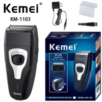 KEMEI Kemei shaver KM-1103 reciprocating dual mesh shaver oil head knife rechargeable plug and play