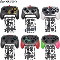 4sets For Nintendo switch PRO controller DIY plastic case housing shell replacement with stand buttons for NS pro Accessories