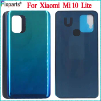 New Cover For Xiaomi Mi 10 Lite Back Cover Glass Panel For Xiaomi Mi 10 Lite 5G Battery Cover Mi10 Lite Rear Door Case Housing