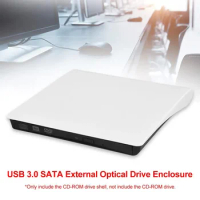 Drive Enclosure 5Gbps 12.7mm USB 3.0 SATA External DVD CD-ROM RW Player Optical Drives Enclosure Case for Laptop Desktop