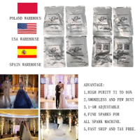 SPAIN STOCK MSDS Cold Spark Ti Powder 200g Metal For 600W 750 Cold Sparkular Machine Dust Fountain Machine Consumables For Stage