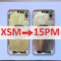 Housing for iPhone XS Max to 15 Pro Max Large Camera, XS Max Like 15 Pro Max Battery Cover, XS Max Up to 15 Pro Max BackShell