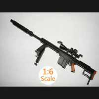 1/6th Mini M82A1 Barrett Sniper Rifle Assembling Toy Plastic 4D Gun Model Assembly Puzzles Weapon for 12 Inch 30cm Action Figure