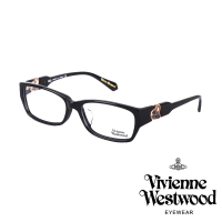 【Vivienne Westwood】立體浮雕心型土星款光學眼鏡(黑/藍 VW276_01)