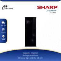 SHARP SHINE DANDELION KULKAS LEMARI ES 2 PINTU 205L 205 LITER SHARP SJ-237MG-DB SJ-237MGDB SJ237MGDB