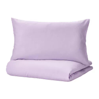 NATTSVÄRMARE 雙人被套附2個枕頭套, 紫色, 200x200/50x80 公分