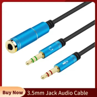 3.5mm Jack Audio Cable 1 To 2 Male Female Connector Earphones Splitter Cabo Microphone Headphone Mic Aux Extension Cables