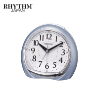 RHYTHM - 日本麗聲靜音夜燈鬧鐘- 4段漸強Beep聲+貪睡+夜燈8RE665SR04 藍色    