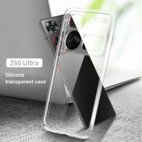 For ZTE Nubia Z60 Ultra Case Luxury Transparent Soft Silicone Back Cover For Nubia Z 50 Ultra Thin Anti-Slip Bumper Funda