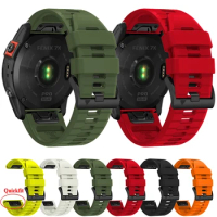 Quickfit 26mm 22mm Watchband Strap For Garmin Fenix 6 7 945 965 EPIX Gen 2 Silicone Easyfit Wristband For Fenix 7X 6X 5X Watch