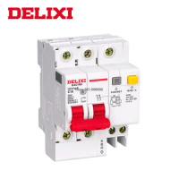 DELIXI RCBO DZ47sLE residual current earth leakage circuit breaker 2P 10A 16A 20A 25A 32A 63A C type RCBO