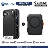 SPIGEN Bundling for iPhone 17 Pro Max Rugged Armor Magfit Anti Slip Case + Tintap Lockfit Valentinus