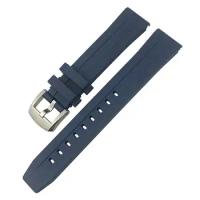 HAODEE For Tissot 1853 Seastar T120 T114 Watchband Rubber Sport Diving Black Blue Soft Watch Strap Silicone Rubber 19mm 20mm