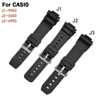 Silicone Watchband For Casio G-Shock Gw-M5610 Dw-6900 Gw-M5600 Dw-5600 G5700 Rubber Strap Covex Interface 16mm Pu Watch Band