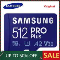 New Samsung Memory Card PRO Plus MicroSD TF 128GB 256GB 512gb 160MB/S Write120MB/S C10 U3 V30 Micro SD SDXC 4K Video Phone