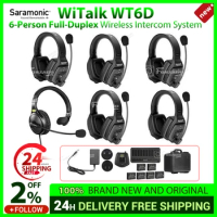 Saramonic WiTalk WT6D Wireless Communication Intercom Headset System Full Duplex Marine Boat Coaching Events Microphone