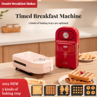New Electric Sandwich Maker Multifunction Breakfast Machine Timed Waffle Maker Toaster Baking Takoyaki Pancake Sandwichera 650W