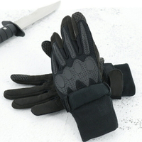 手套戶外騎行釣魚抓絨保暖防寒軍迷戰術棉手套