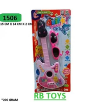 Mainan Gitar Mini Set Anak + Kacamata | Mainan Edukasi Musik Anak 1506 PINK MUDA