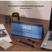 ดูรายเดือน ปฏิทินตั้งโต๊ะปี 2026 ปฏิทินตั้งโต๊ะแบบพลิกปี 2026 ดีไซน์มินิมอล การเข้าเล่มแบบเกลียว ปฏิ