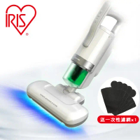 加送一次濾網25入【日本IRIS】原廠公司貨 IC-FAC4 5.0升級版 雙氣旋超輕量除蟎吸塵器 除螨機 銀/粉-粉色