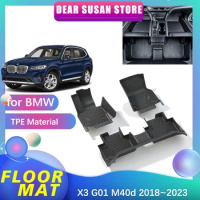 Car Floor Mat for BMW X3 G01 M Sport M40d 2018~2023 2019 2020 2021 Panel Foot TPE Liner Carpet Pad Custom Cover Rug Accessories