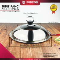 PROMO!! Tutup Panci Stainless Kaca 28/30/32/34/36cm Wajan Kuali - SUBRON - 30cm Plastik Baskom