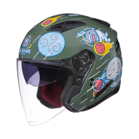【SOL】SO-7E 鯊魚先生 迷霧綠 3/4罩式 開放式安全帽(內襯│半罩│加長型鏡片│內藏墨鏡)