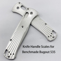 1 Pair Aluminium Benchmade Bugout 535 Folding Knife Handle Grip Patches Non-Slip Blank Scales DIY Make Repair Accessories Parts