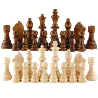 Chess Set 2.2inch King Figures Chess Game Pawns Figurine Backgammon Pieces Wooden Chess Pieces Tournament Staunton Wood Chessmen