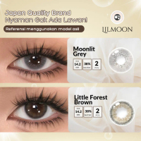 [Fuji Favorite]  Lilmoon Softlens Kualitas Jepang softlens minus (0 sd -8.50) Moonlit Grey Little Fo