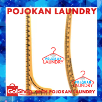 Penggaris Pola Siku Lengkung Set 2 Pcs NEW HOME/Penggaris Pola Kayu
