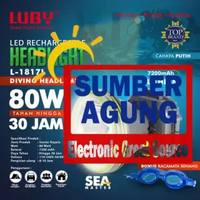 Luby L1817L Senter Kepala L1817 80W Diving Headlamp Selam Menyelam Tahan 30 Jam Anti Air Waterproof 