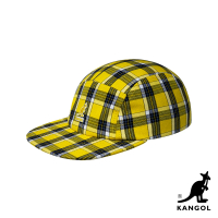 【KANGOL】5 PANEL 格紋棒球帽(黃色)