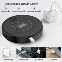 Portable CD Player Bluetooth CD CD Player with USB/AUX/Headphone Port Rechargeable Walkman Built in Speakers
